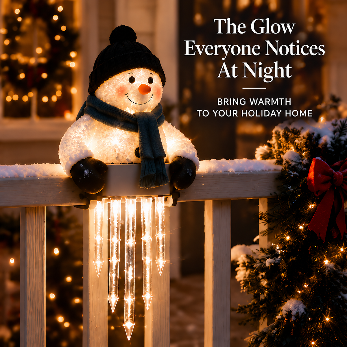 ⛄ Bring A Little Christmas Magic Home - WinterGlow Snowman Icicle Light Decor