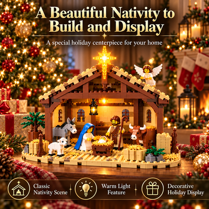 🎄🎁 Build the Christmas Story – DIY Nativity Scene Building Blocks Set for Holiday Decor & Gifts