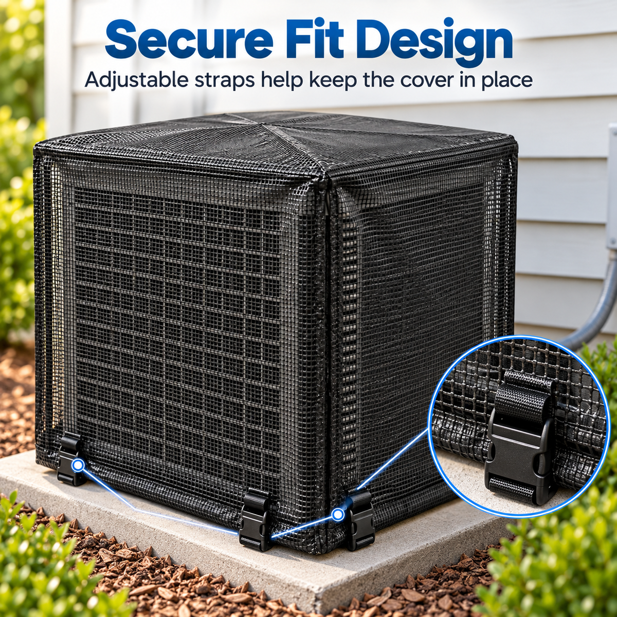 🍃 Heavy-Duty Breathable Mesh AC Cover – Keep Leaves & Debris Out