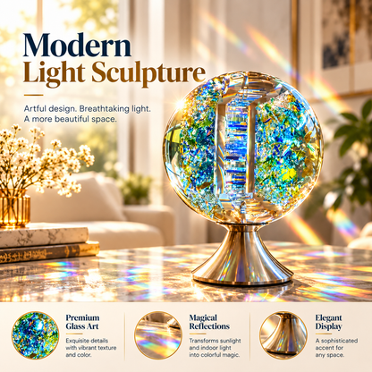 🌈✨ Magical Rainbow Crystal Light Sculpture – Stunning Glass Art That Fills Your Room with Colorful Reflections!
