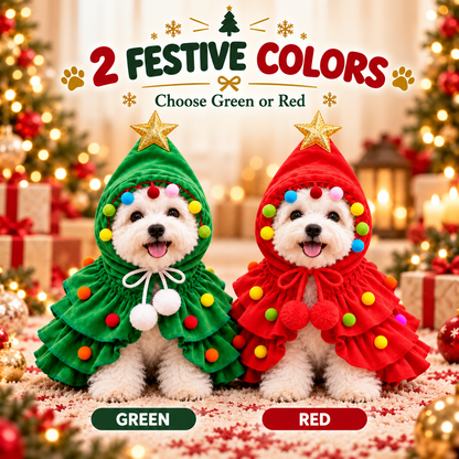 Christmas Tree Pet Costume for Dogs & Cats – Festive Holiday Outfit