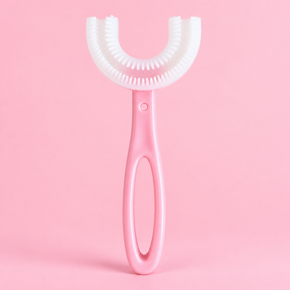 🦷 Kids 360° U-Shaped Toothbrush – Soft Silicone for Easy & Gentle Brushing ✨