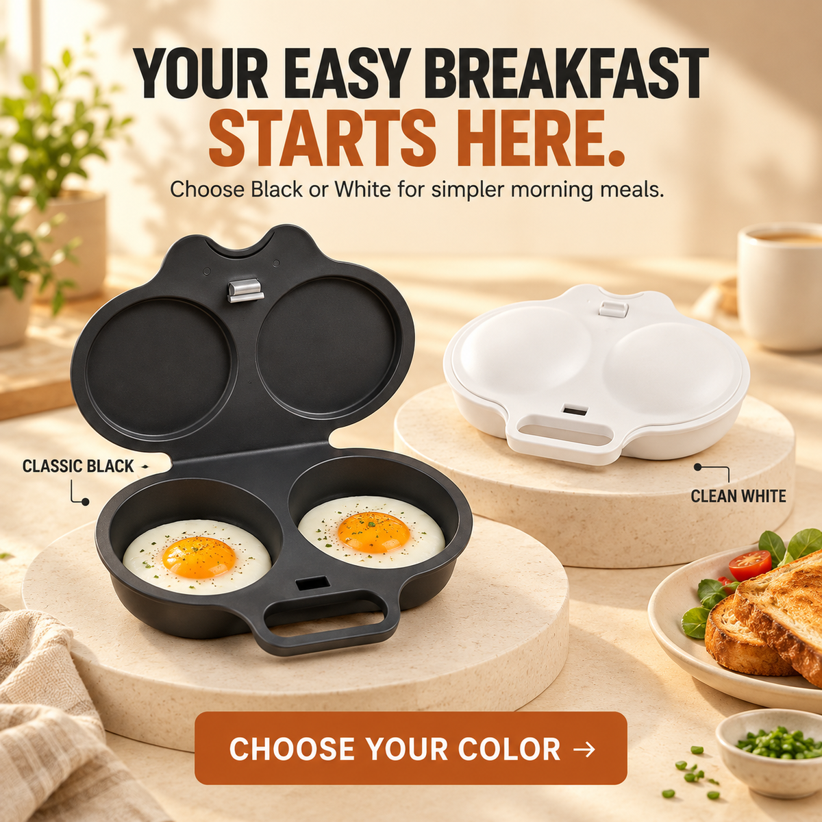 🍳 Microwave Egg Poacher for 2 Eggs – Quick & Easy Breakfast Maker
