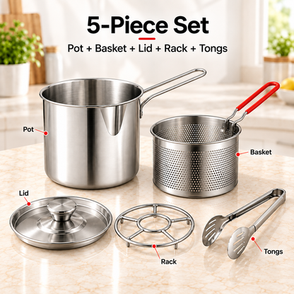 🔥 Mini Deep Fryer Set – Make Crispy Fries & Snacks at Home in Minutes 🍟