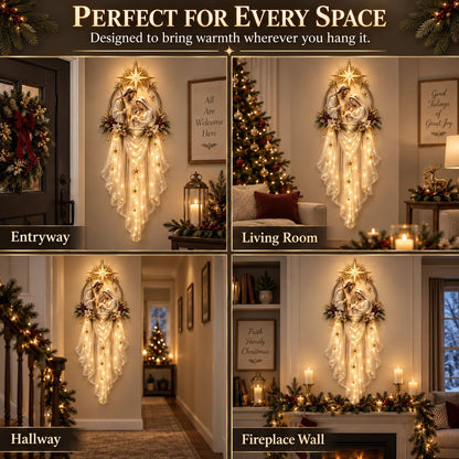 ✨ Holy Family Star Veil – Meaningful Christmas Wall Decor