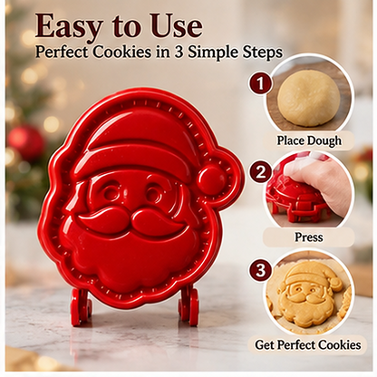 🎄 Christmas Cookie Molds – 8 Festive Press & Bake Designs