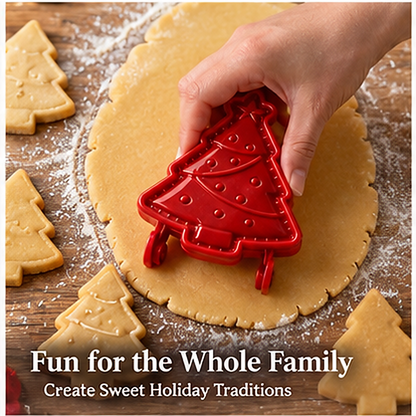 🎄 Christmas Cookie Molds – 8 Festive Press & Bake Designs