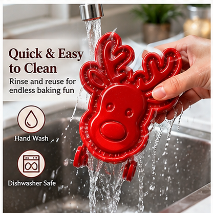 🎄 Christmas Cookie Molds – 8 Festive Press & Bake Designs