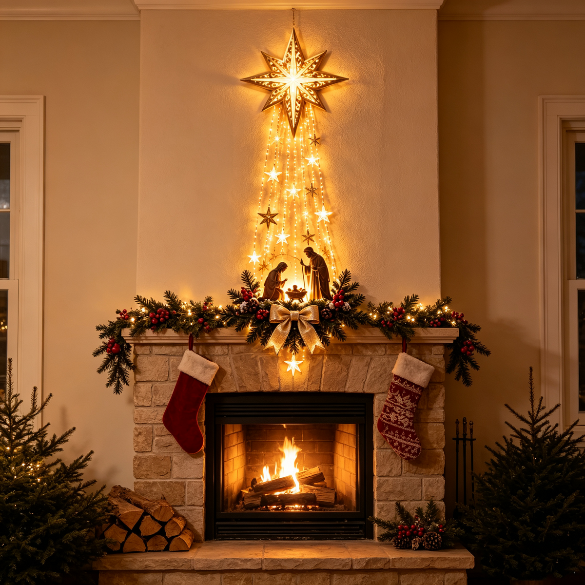 ✨Star of Bethlehem – Lighted Nativity Wall Decor🎁 Meaningful faith‑centered Christmas keepsake gift