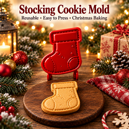 🎄 Christmas Cookie Molds – 8 Festive Press & Bake Designs