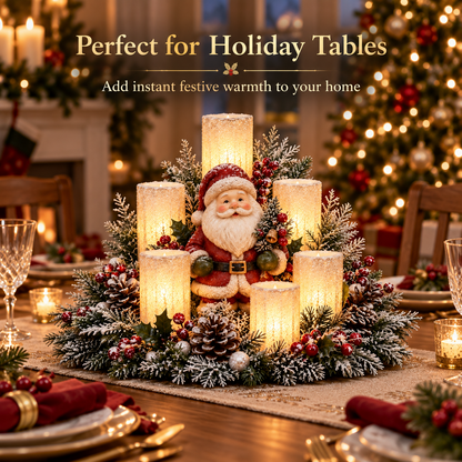 🎄 Lighted Christmas Candle Centerpiece – 3 Festive Tabletop Designs