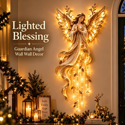 ✨Blessing Guardian Angel Lighted Wall Decor | Starfall Cascade Christmas Hanging