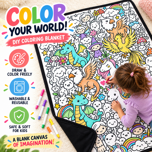 DIY Coloring Blanket – Color, Create &amp; Play! 🎨 🔄