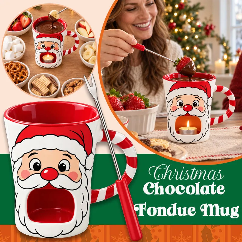 🎄 Christmas Fondue Mug – Warm Chocolate Dip for Holiday Nights