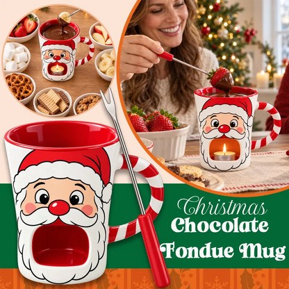 🎄 Christmas Fondue Mug – Warm Chocolate Dip for Holiday Nights