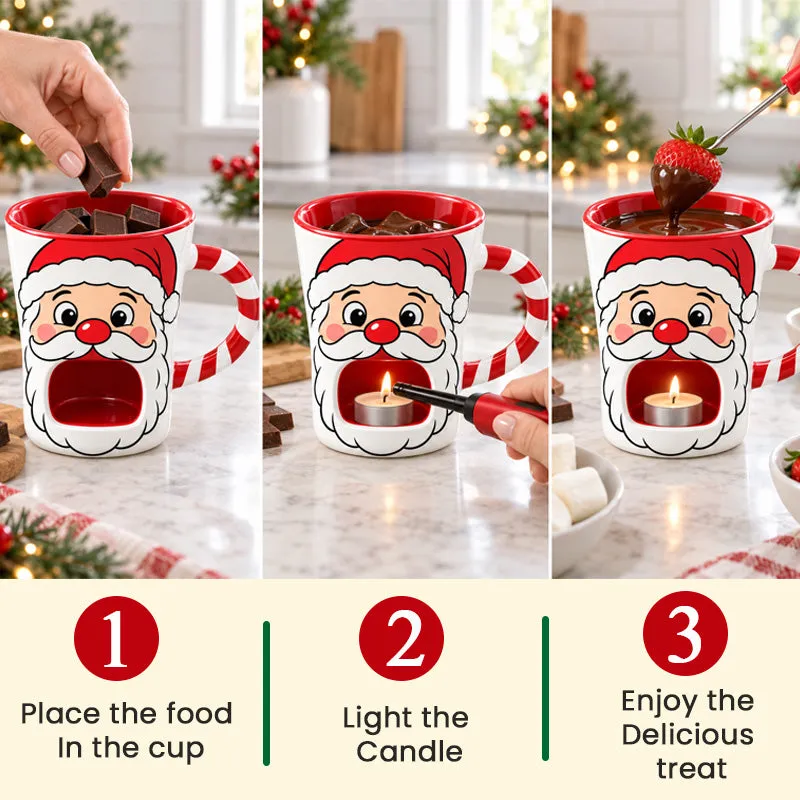 🎄 Christmas Fondue Mug – Warm Chocolate Dip for Holiday Nights