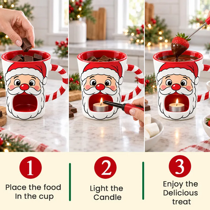 🎄 Christmas Fondue Mug – Warm Chocolate Dip for Holiday Nights