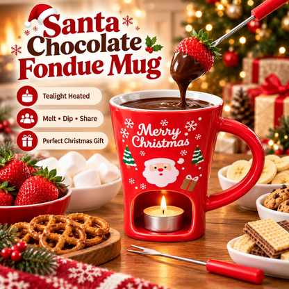 🎄 Christmas Fondue Mug – Warm Chocolate Dip for Holiday Nights