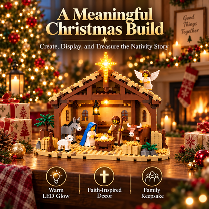 🎄🎁 Build the Christmas Story – DIY Nativity Scene Building Blocks Set for Holiday Decor & Gifts