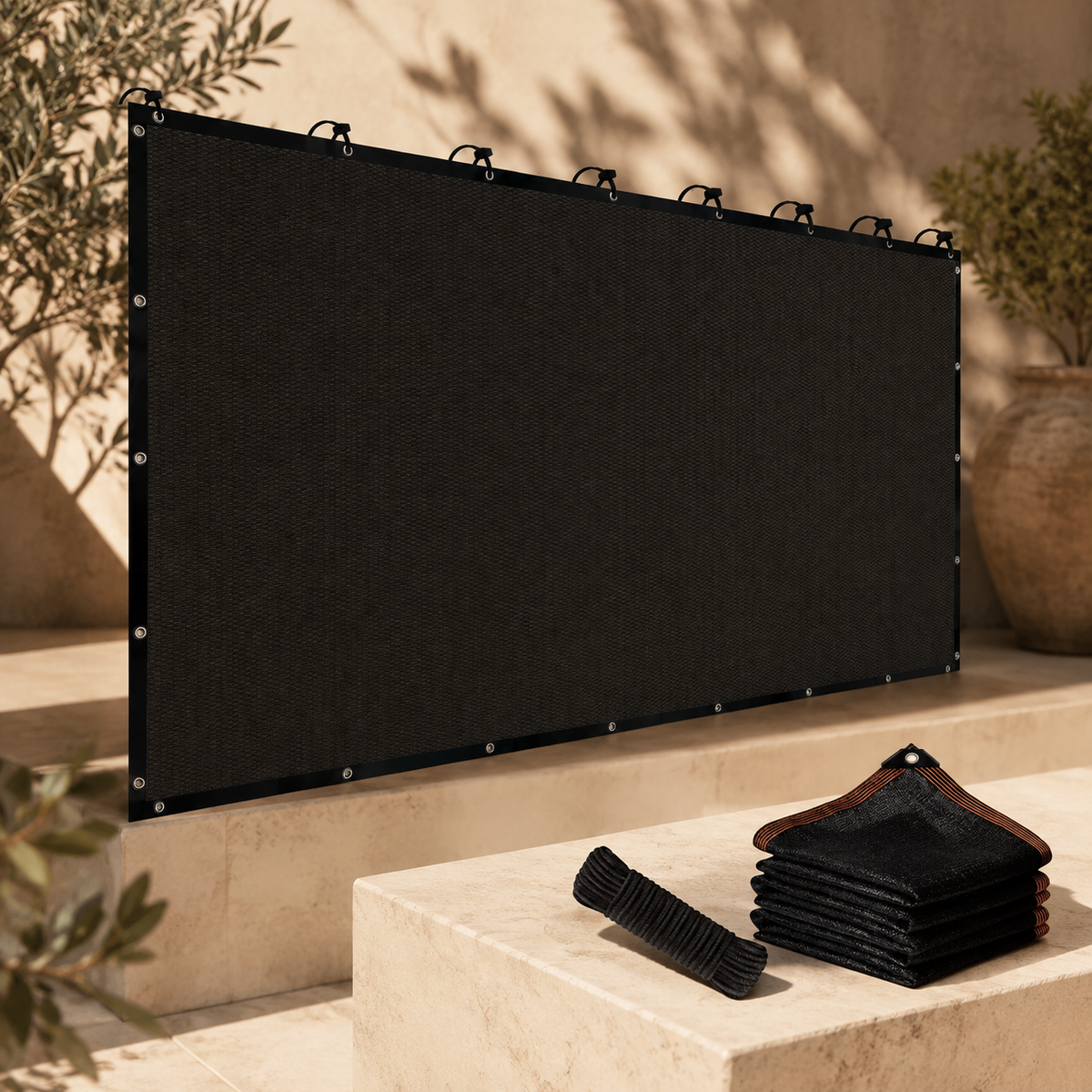 🎁Heavy‑Duty Sunblock Shade Cloth, Breathable Outdoor Shade Fabric for Patio, Garden, Backyard, Create Cool Comfortable Shaded Space