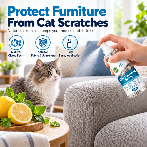 🐱🛡️ Cat Scratch Deterrent Spray – Protect Your Furniture & Keep Cats Away from Scratching!