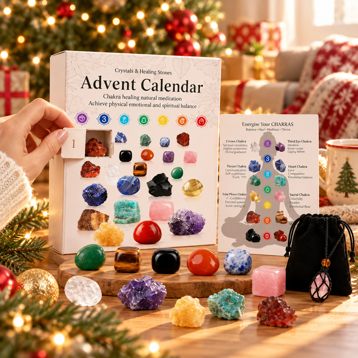 🎁 Crystal Advent Calendar — 24 Days of Gemstone Surprises ✨