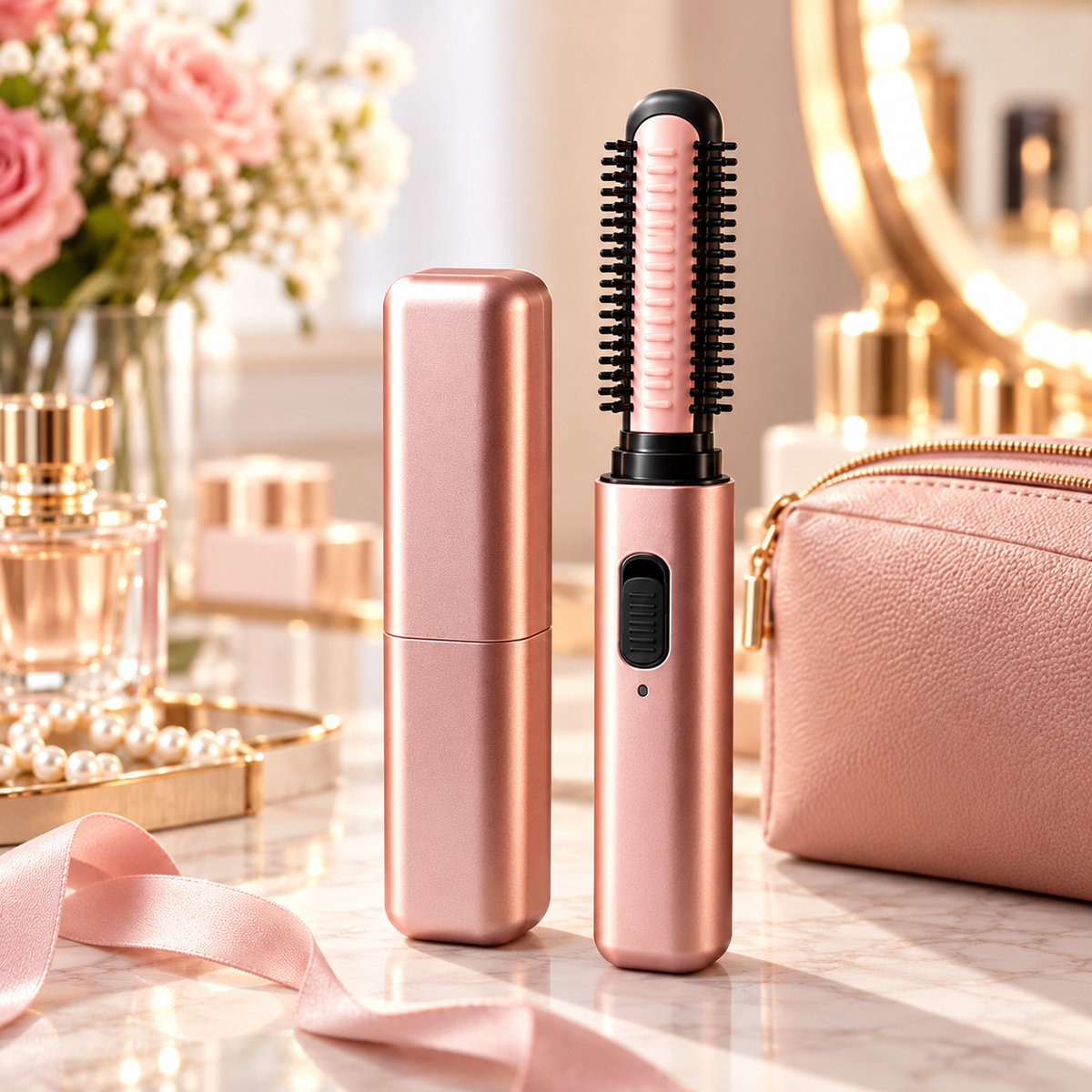 ✨ Cordless Ceramic Hair Curler – Portable Mini Curling Iron with 3 Heat Settings