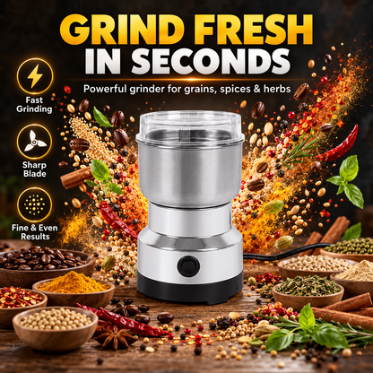 ⚡ High-Speed Stainless Steel Grain Grinder – Powerful Multi-Purpose Mill