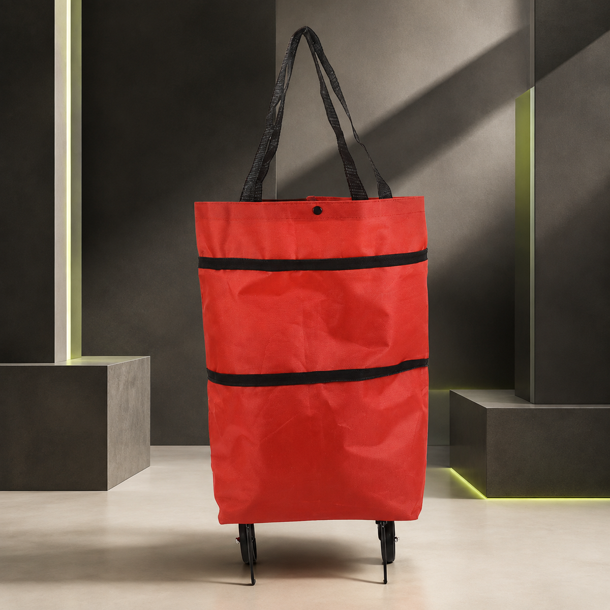 ✨ Collapsible Rolling Shopping Bag, Portable Foldable Wheeled Grocery Tote Bag Reusable Handbag For Supermarket Market Travel🌱✨