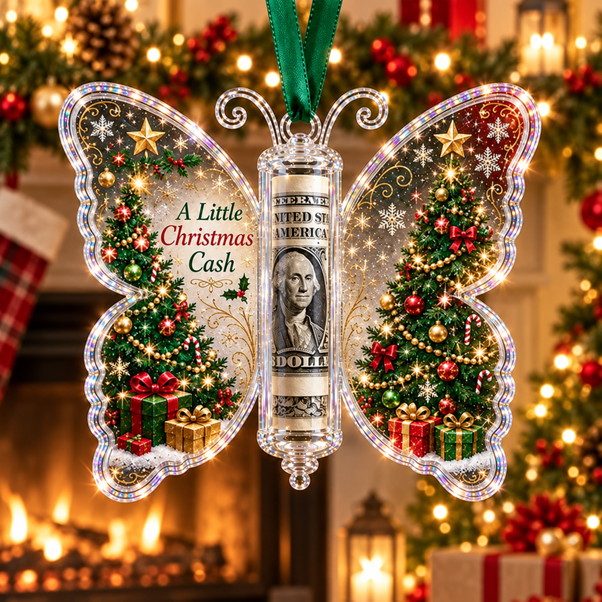 🎄 Christmas Money Butterfly Ornament – Creative Cash Gift Holder Keepsake 🦋💵