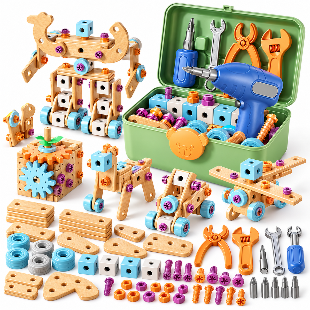 🧰 Children's Educational DIY Tool Kit – Build, Learn & Create!