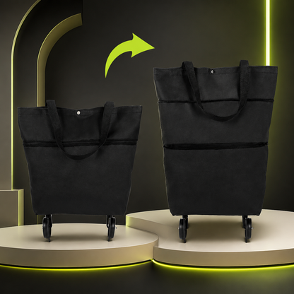 ✨ Collapsible Rolling Shopping Bag, Portable Foldable Wheeled Grocery Tote Bag Reusable Handbag For Supermarket Market Travel🌱✨