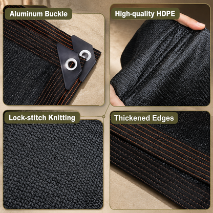 🎁Heavy‑Duty Sunblock Shade Cloth, Breathable Outdoor Shade Fabric for Patio, Garden, Backyard, Create Cool Comfortable Shaded Space