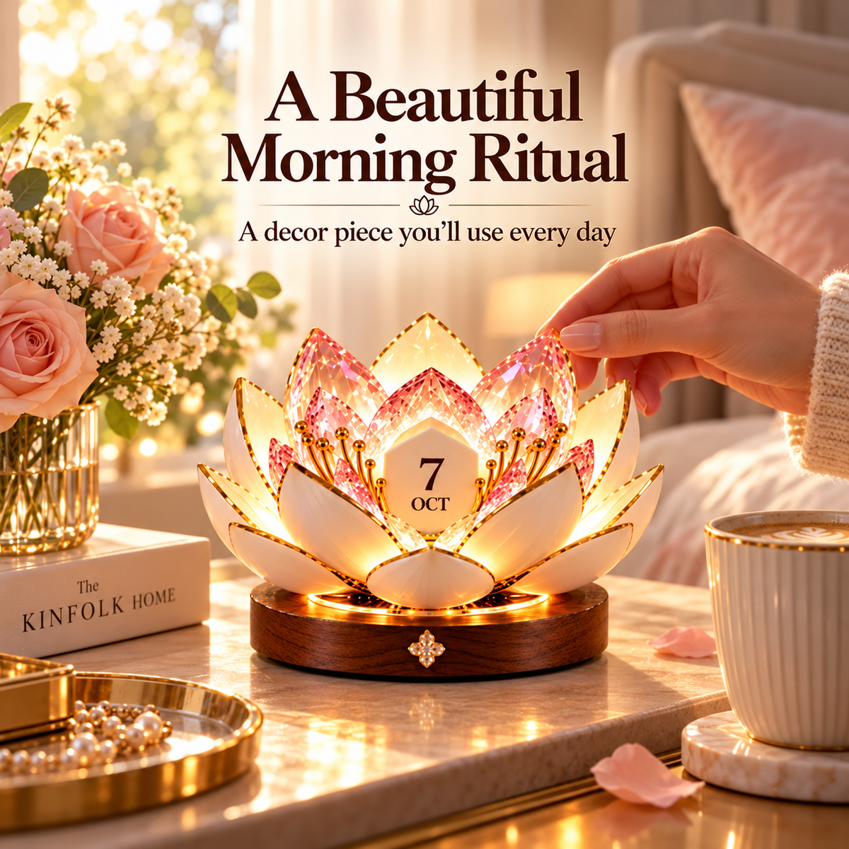 🌸✨ Automatic Blooming Perpetual Calendar | A Timeless Flower That Blooms Year After Year 🌷♾️