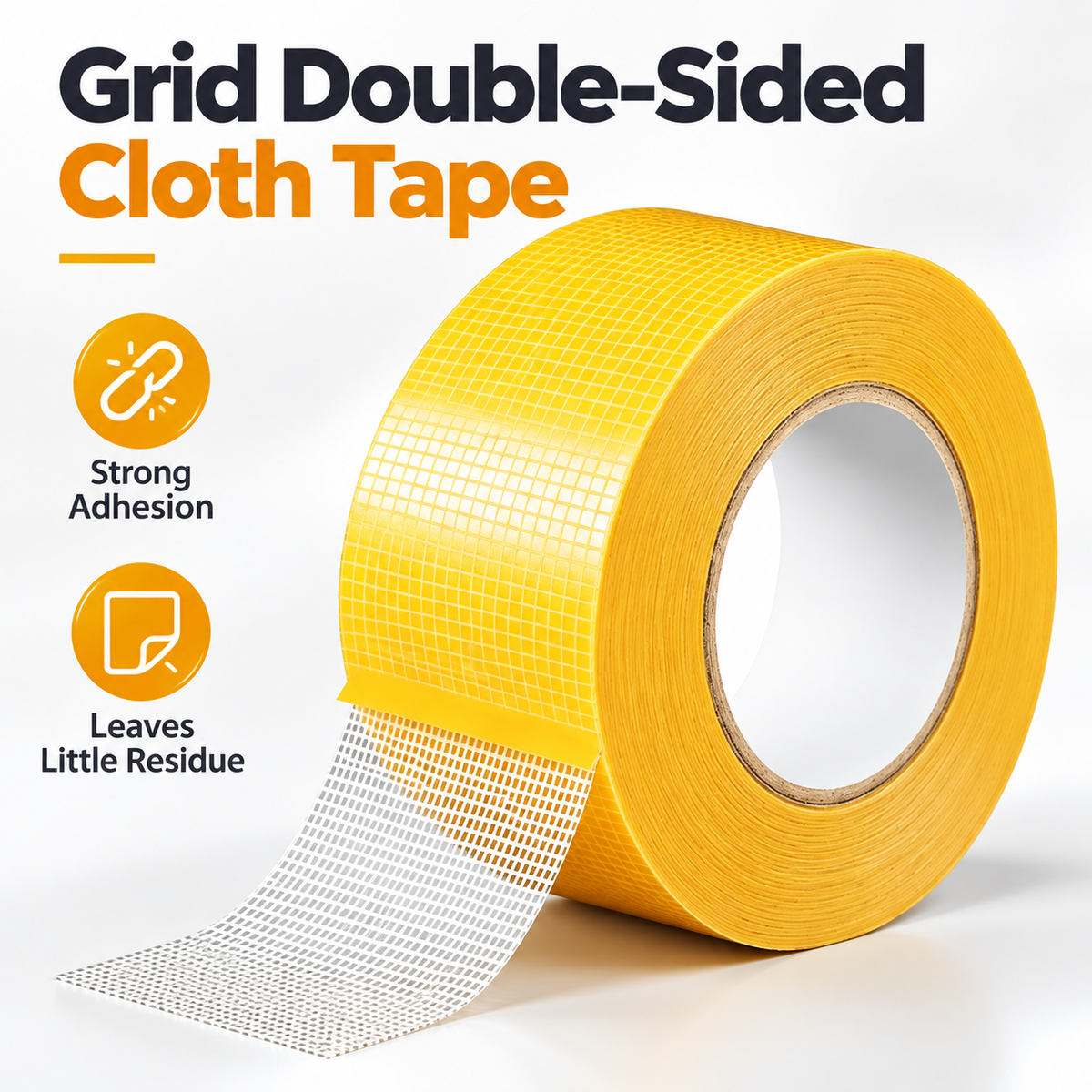💪 Heavy-Duty Double-Sided Grid Tape – Strong Grip & Cleaner Removal
