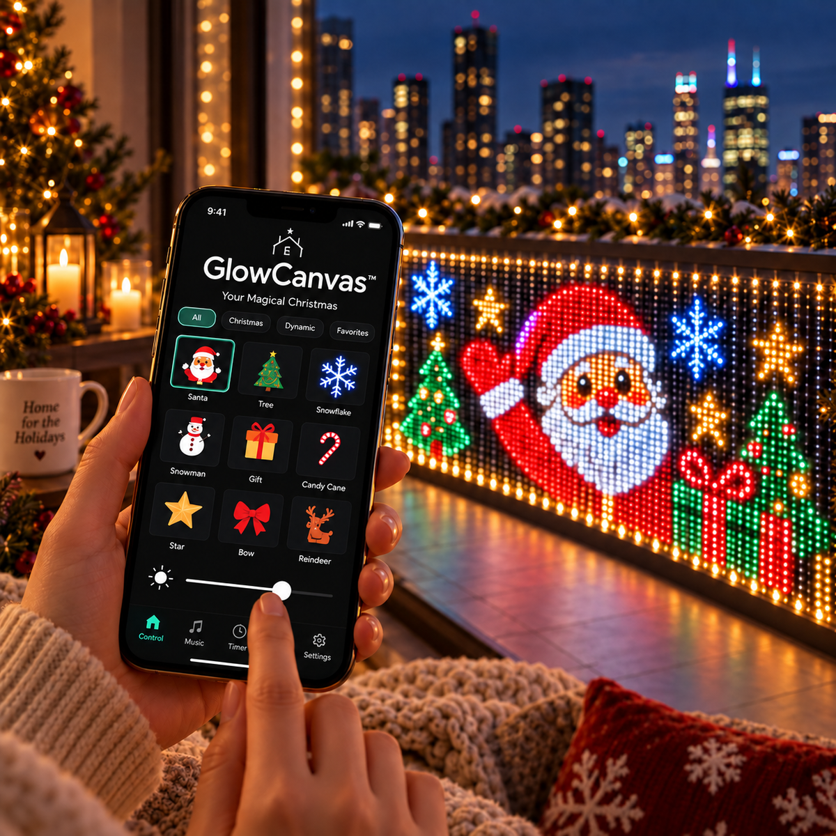 Ncrovopro smart pixel curtain lights for animated holiday displays