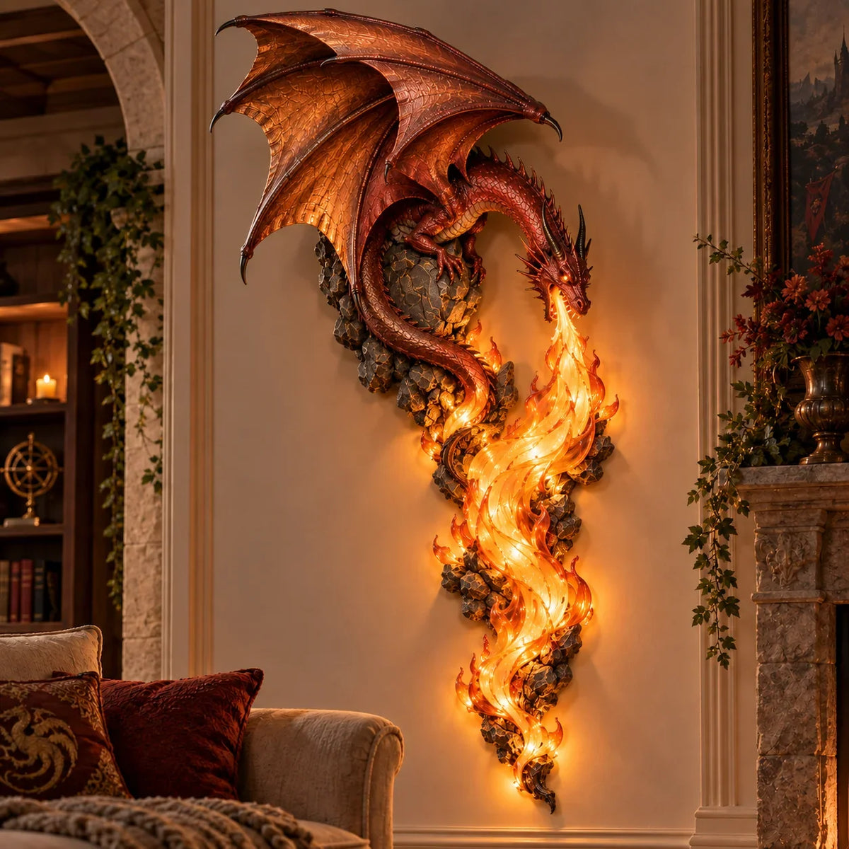 🔥 Dragonfire Guardian Wall Sconce – 🐉A Legendary Flame Awakens On Your Wall 🔥
