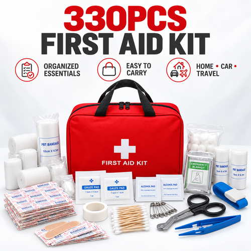 🚑 330-Piece Waterproof Emergency First Aid Kit – Complete Survival & Safety Set 🩹
