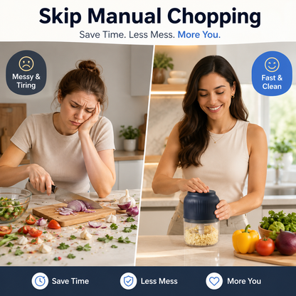 ⚡ Cordless Mini Food Chopper – Chop, Mince & Blend in Seconds