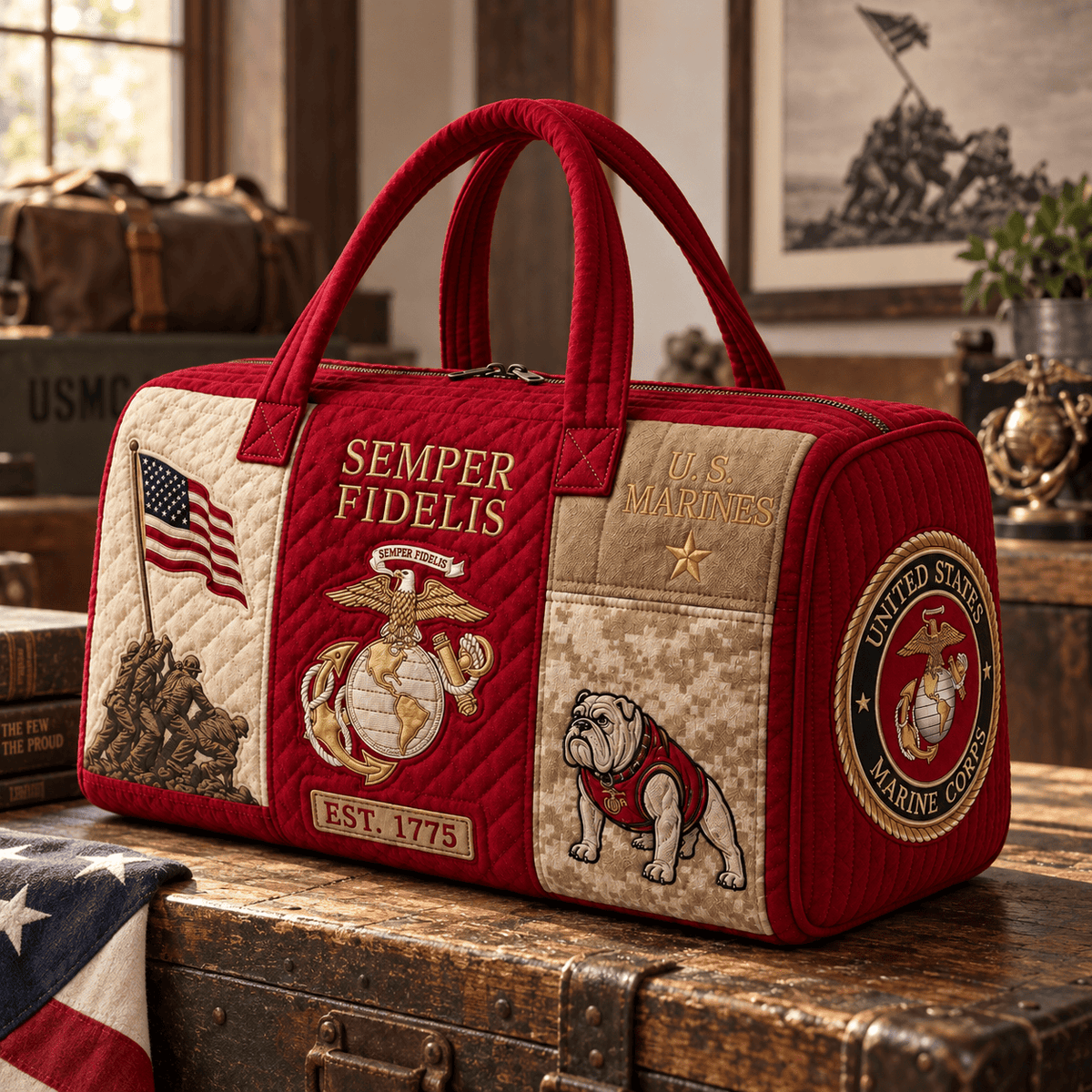 Ncrovopro military heritage quilted duffel bag product image