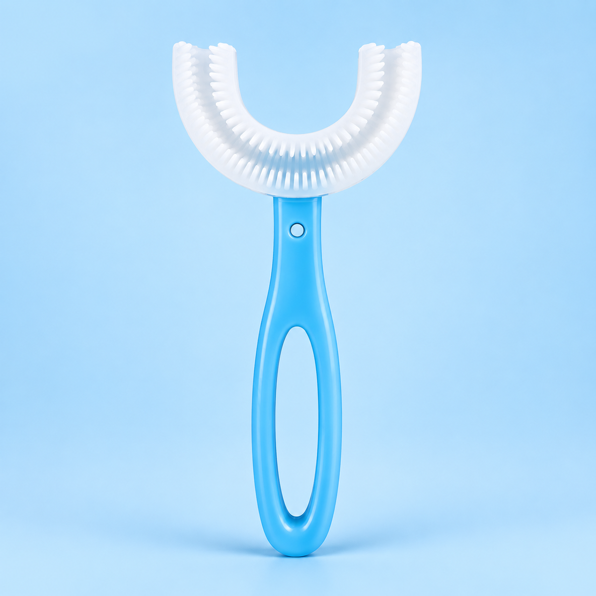 🦷 Kids 360° U-Shaped Toothbrush – Soft Silicone for Easy & Gentle Brushing ✨
