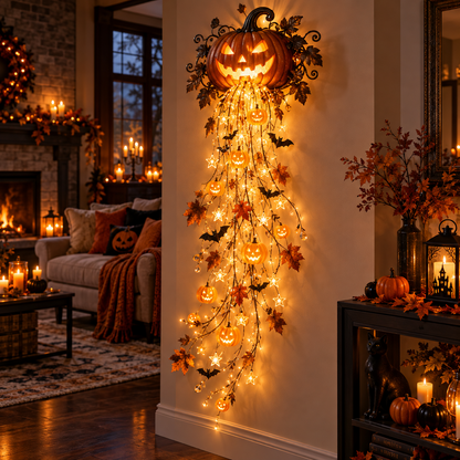🎃 Elegant Halloween Cascade Wall Lights 👻 Spooky Decor