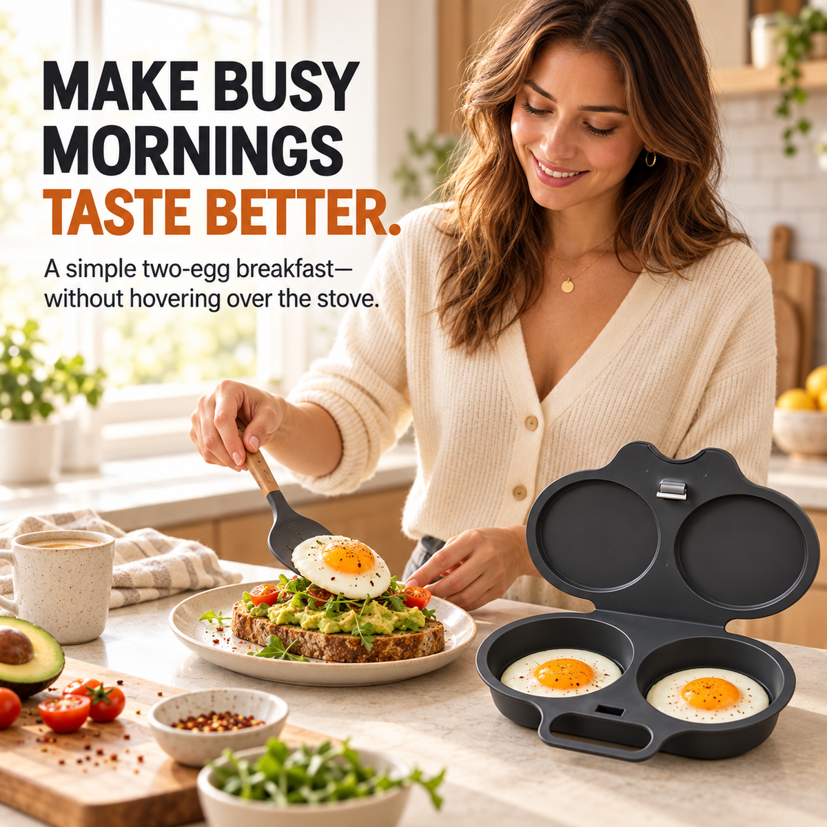 🍳 Microwave Egg Poacher for 2 Eggs – Quick & Easy Breakfast Maker