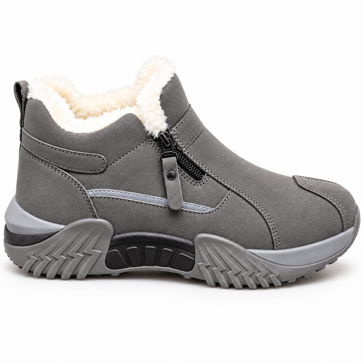 🔥 Cozy Fleece-Lined Winter Boots ❄️ Warm & Comfortable Anti-Slip Ankle Boots with Easy Side Zip