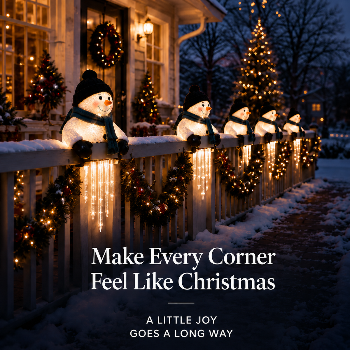 ⛄ Bring A Little Christmas Magic Home - WinterGlow Snowman Icicle Light Decor