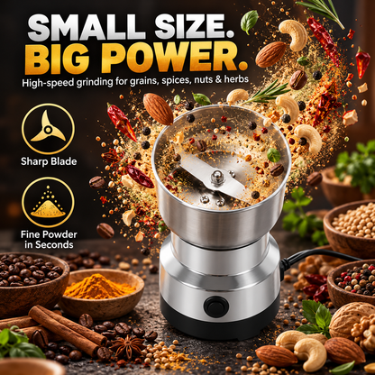 ⚡ High-Speed Stainless Steel Grain Grinder – Powerful Multi-Purpose Mill