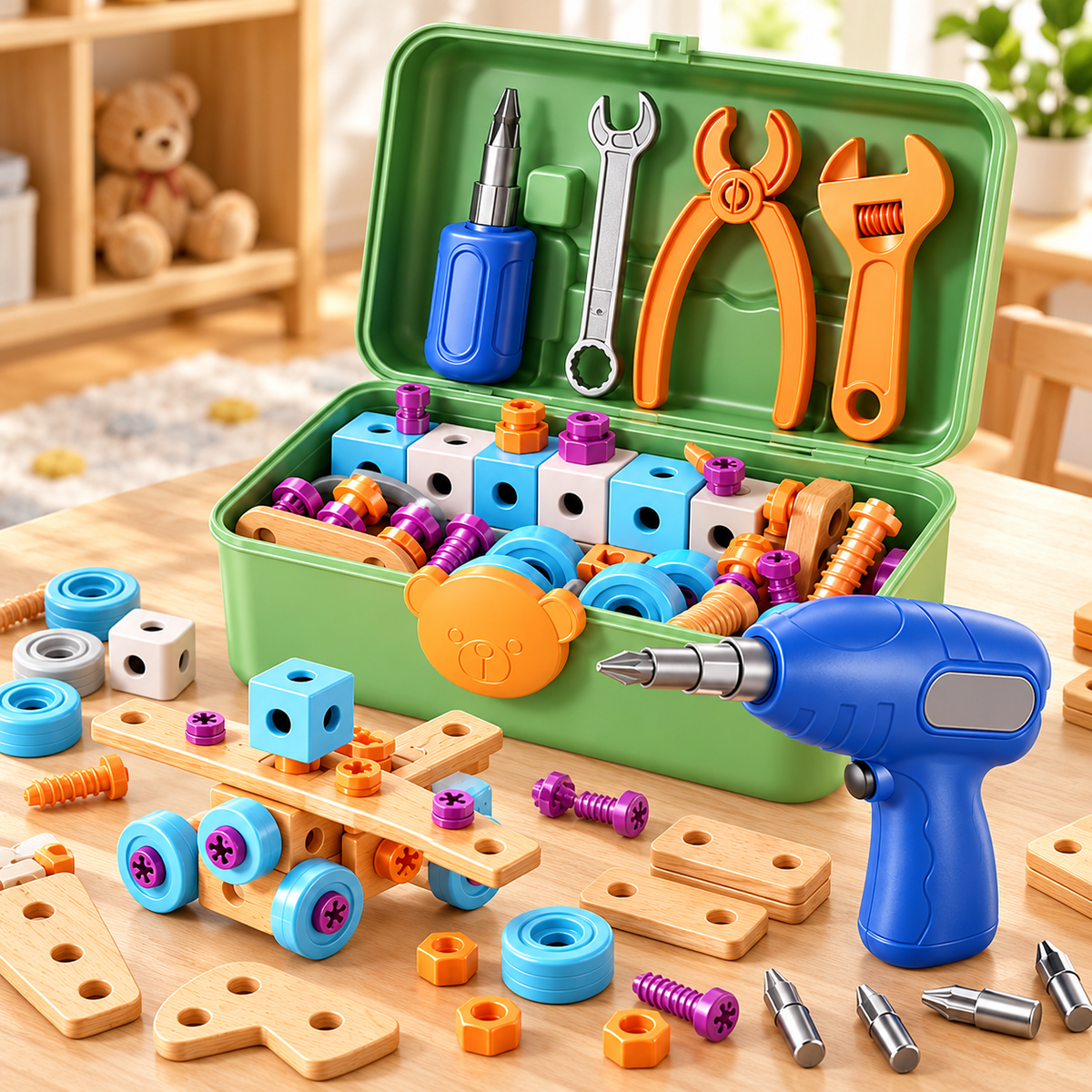 🧰 Children's Educational DIY Tool Kit – Build, Learn & Create!