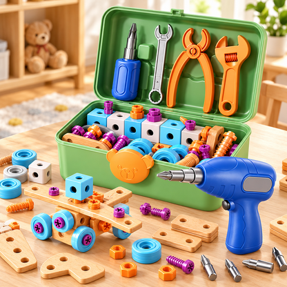 🧰 Children's Educational DIY Tool Kit – Build, Learn & Create!