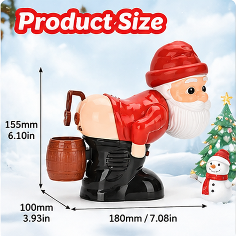 Santa bubble machine approximate height width and depth measurements