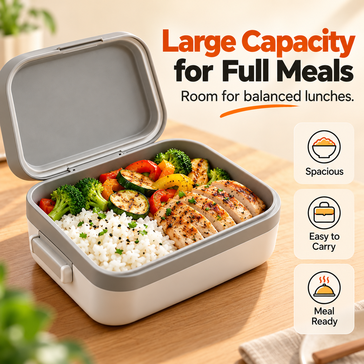 🍱 Portable Electric Heated Lunch Box – Enjoy Warm Meals Anywhere